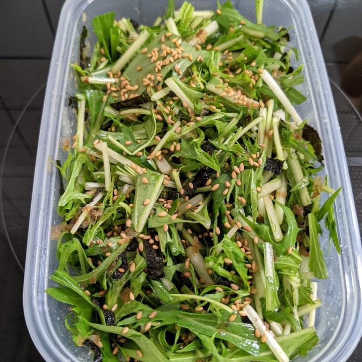 作り置き!水菜あっさりサラダ